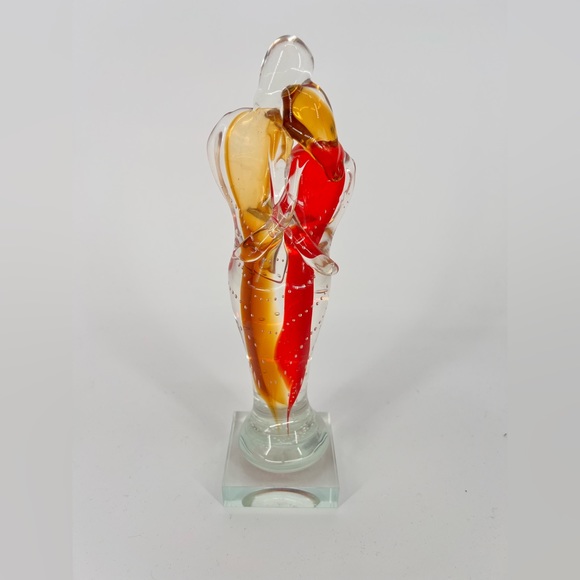 GCA Art Glass Accents Euc Gca Art Glass Couple Glass Sculpture